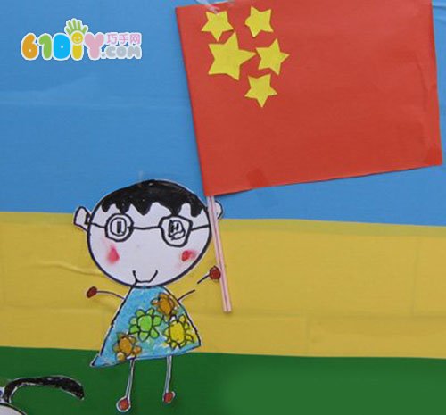 幼兒園節(jié)日主題墻:我和國(guó)旗