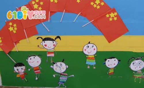 幼兒園節(jié)日主題墻:我和國(guó)旗