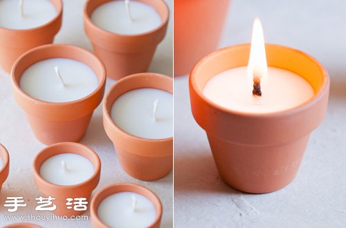 創意手工制作迷你盆栽蠟燭/燭臺 - www.iyw0659.cn
