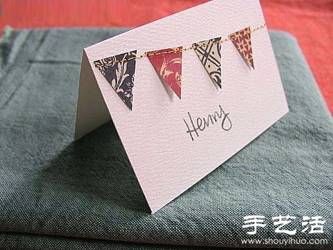 碎布+針線 手工制作漂亮節日賀卡 - www.iyw0659.cn
