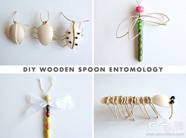 一次性勺子廢物利用DIY昆蟲玩具 - www.iyw0659.cn