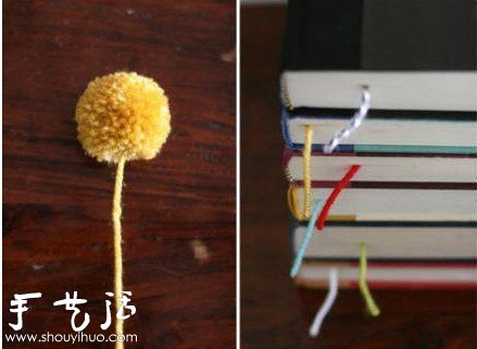 自制書簽 DIY制作可愛的毛線球書簽 - www.iyw0659.cn
