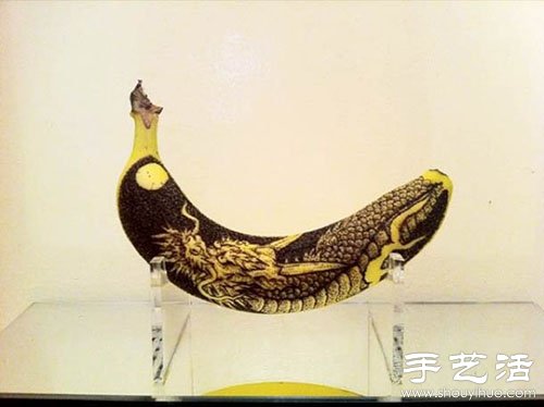 香蕉皮上創意DIY逼真圖案 - www.iyw0659.cn