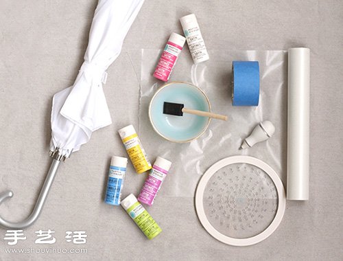 創意手工:用膠帶DIY清新的斑點雨傘/陽傘 - www.iyw0659.cn