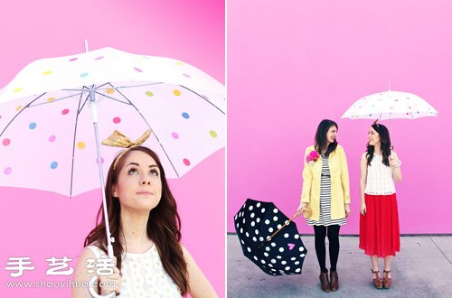 創意手工:用膠帶DIY清新的斑點雨傘/陽傘 - www.iyw0659.cn