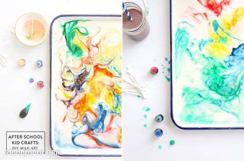 牛奶扎染手工DIY神奇的抽象畫作 - www.iyw0659.cn