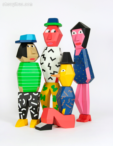 People Blocks 2 木玩偶雕塑作品欣賞 - www.iyw0659.cn