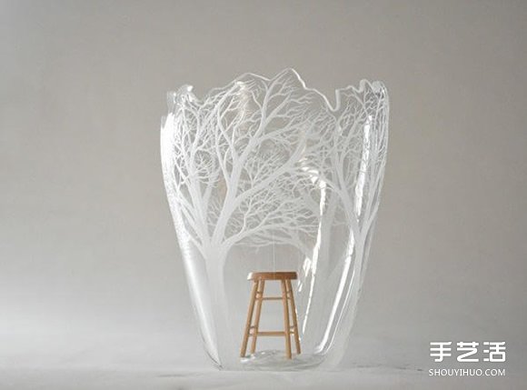 玻璃雕刻作品:用電鉆刻劃出心中的森林圣殿 - www.iyw0659.cn