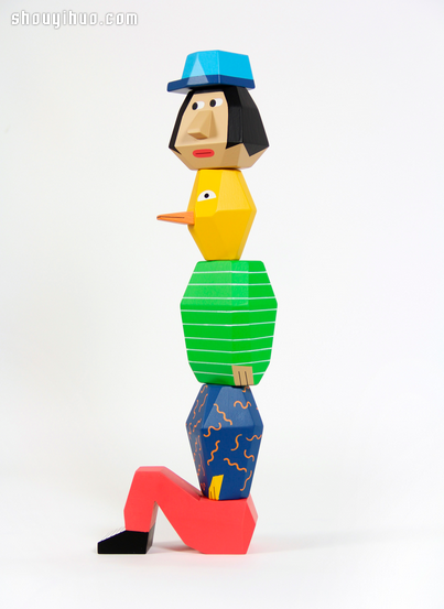 People Blocks 2 木玩偶雕塑作品欣賞 - www.iyw0659.cn