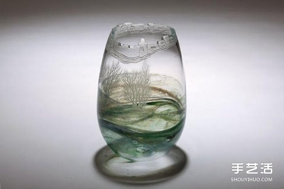 玻璃雕刻作品:用電鉆刻劃出心中的森林圣殿 - www.iyw0659.cn