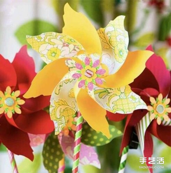 幼兒八葉紙風(fēng)車(chē)的做法 手工雙層紙風(fēng)車(chē)的做法 - www.iyw0659.cn