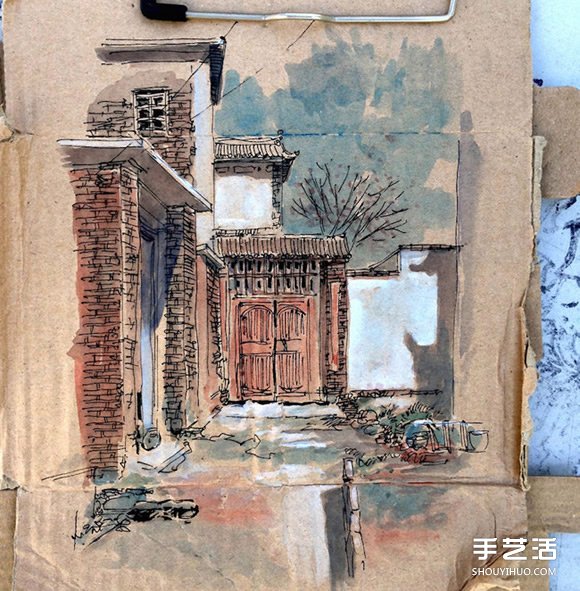 垃圾→藝術 勾勒家鄉味道的廢紙箱手繪創作 - www.iyw0659.cn