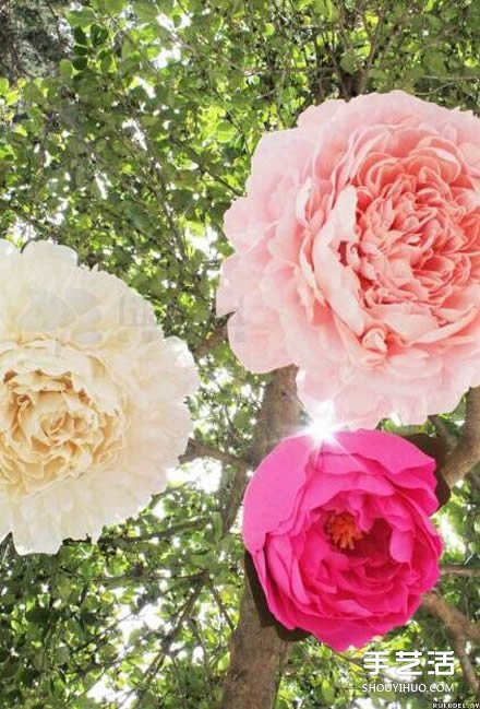 大型皺紙花的做法步驟 手工皺紙花的折法圖解 - www.iyw0659.cn
