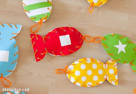 親子手工游戲:卡紙手工制作兒童釣魚玩具 - www.iyw0659.cn