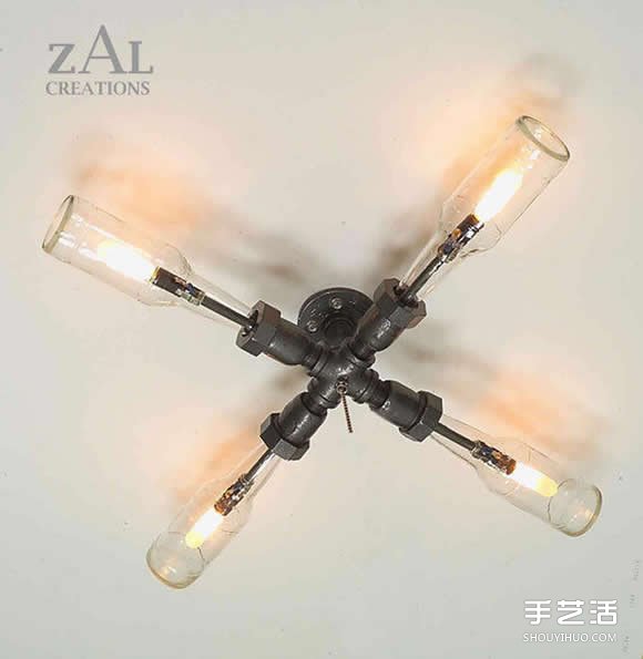 啤酒瓶廢物利用DIY制作超有個性的玻璃燈具 - www.iyw0659.cn