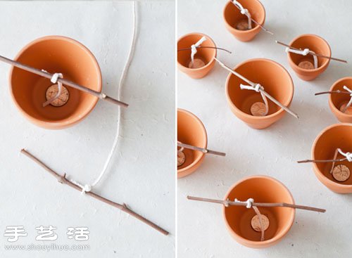 創意手工制作迷你盆栽蠟燭/燭臺 - www.iyw0659.cn