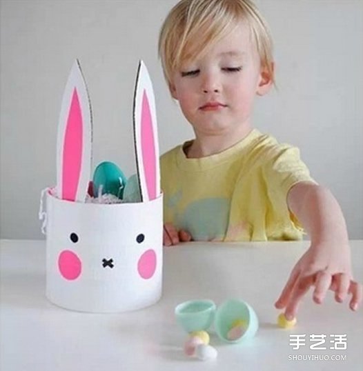 幼兒小兔收納罐的做法 簡單兔子收納罐D(zhuǎn)IY制作 - www.iyw0659.cn