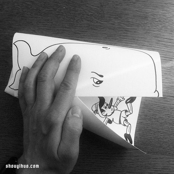 一張紙一支筆 手繪出互動式3D立體畫 - www.iyw0659.cn