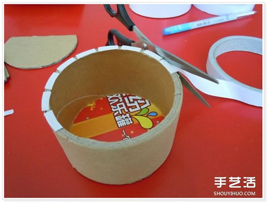 大號透明膠卷紙筒廢物利用 DIY制作西瓜收納盒 - www.iyw0659.cn