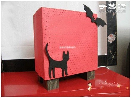 廢舊紙箱廢物利用手工制作漂亮臺(tái)燈圖解教程 - www.iyw0659.cn