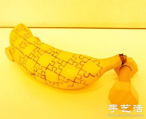 香蕉皮上創意DIY逼真圖案 - www.iyw0659.cn