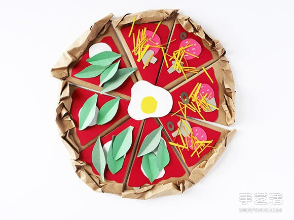 瓦楞紙手工制作披薩模型 和孩子一起過家家~ - www.iyw0659.cn