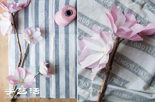 卡紙手工制作漂亮木蘭花的方法圖解教程 - www.iyw0659.cn