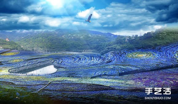 400萬個飲料瓶變廢為寶 打造梵高《星夜》 - www.iyw0659.cn