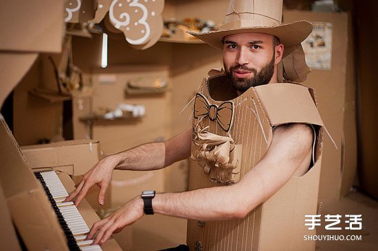 瓦楞紙制作的城鎮(zhèn) 宣傳環(huán)保回收再利用的理念 - www.iyw0659.cn