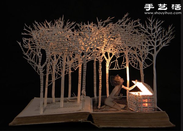 精致細膩的書本紙雕作品欣賞 - www.iyw0659.cn