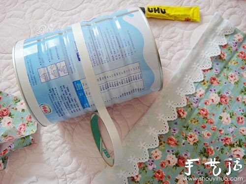 奶粉罐DIY清新田園風儲物罐的方法 - www.iyw0659.cn