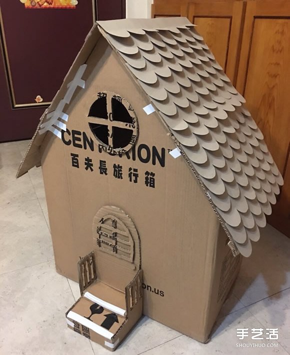 狗屋的制作方法帶圖片 廢紙箱做狗窩的做法 - www.iyw0659.cn