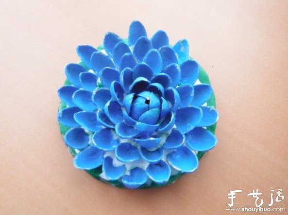 開心果果殼廢物利用DIY蓮花的教程 - www.iyw0659.cn