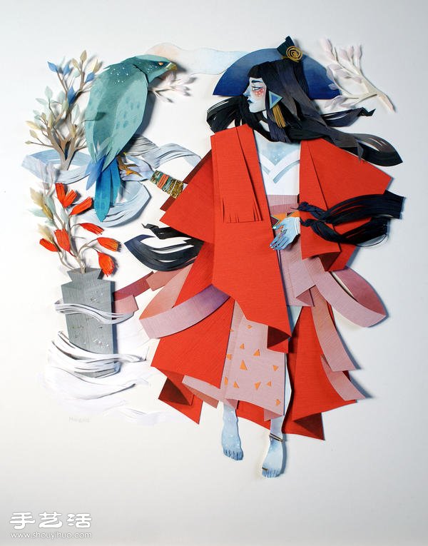 超強日本浮世繪風格紙藝藝術作品 - www.iyw0659.cn