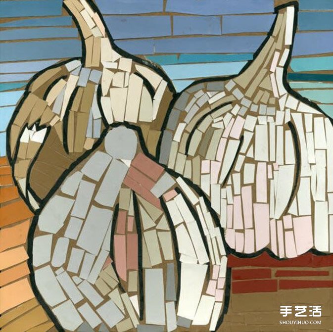 幼兒簡單手工拼貼畫作品圖片 漂亮馬賽克風(fēng)格 - www.iyw0659.cn