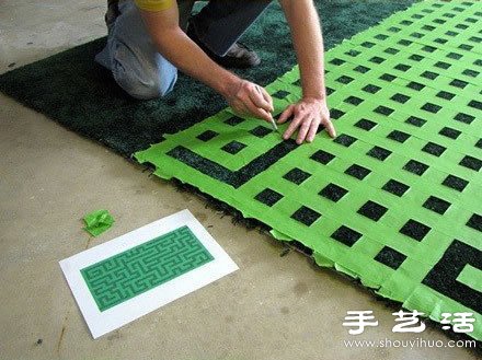 舊物改造創意:舊地毯簡單手工DIY漂亮紋路 - www.iyw0659.cn