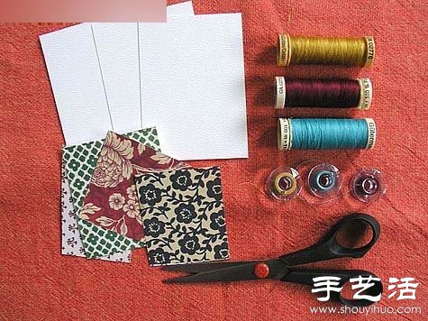 碎布+針線 手工制作漂亮節日賀卡 - www.iyw0659.cn