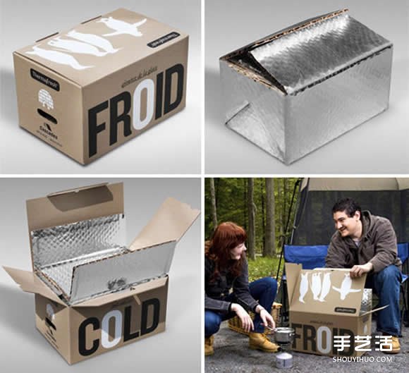 廢棄紙箱和錫箔材料手工DIY制作便攜冰箱 - www.iyw0659.cn
