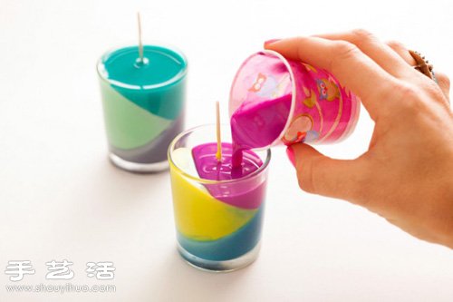 蠟筆+蠟 漂亮七彩蠟燭手工DIY教程 - www.iyw0659.cn
