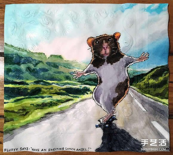 在餐巾紙上妙筆生花 才華洋溢媽媽的惡搞漫畫 - www.iyw0659.cn