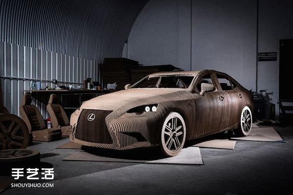 利用回收紙箱制作1:1完全復制的Lexus汽車 - www.iyw0659.cn