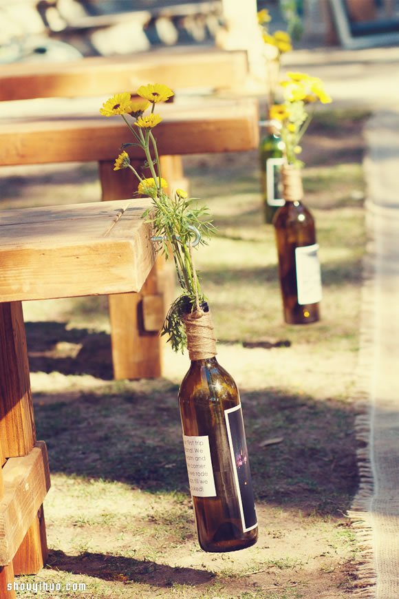 葡萄酒瓶和軟木塞變廢為寶 DIY婚禮小飾品 - www.iyw0659.cn