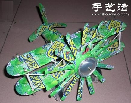 易拉罐變廢為寶手工DIY迷你螺旋槳飛機(jī) - www.iyw0659.cn