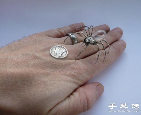 手表零部件+舊燈泡 牛人DIY機械昆蟲軍團 - www.iyw0659.cn