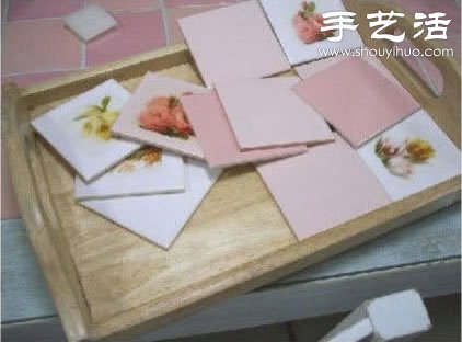 瓷磚碎片廢物利用改造舊托盤 - www.iyw0659.cn