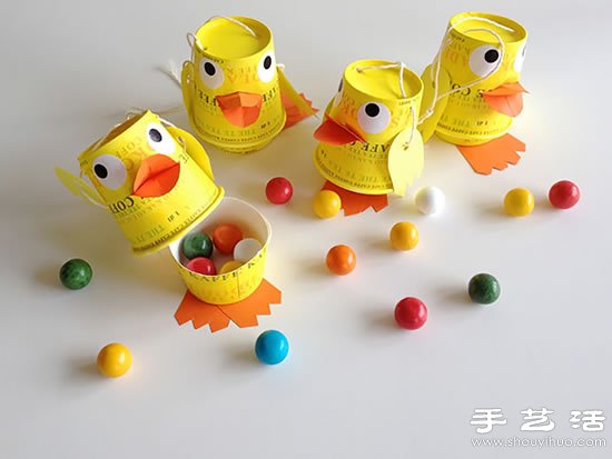 一次性紙杯手工制作可愛鴨子玩偶 - www.iyw0659.cn