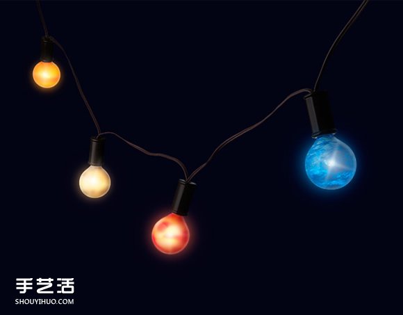 坐擁美麗太陽(yáng)系 散發(fā)行星光澤的燈泡串設(shè)計(jì) - www.iyw0659.cn