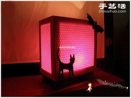 廢舊紙箱廢物利用手工制作漂亮臺(tái)燈圖解教程 - www.iyw0659.cn