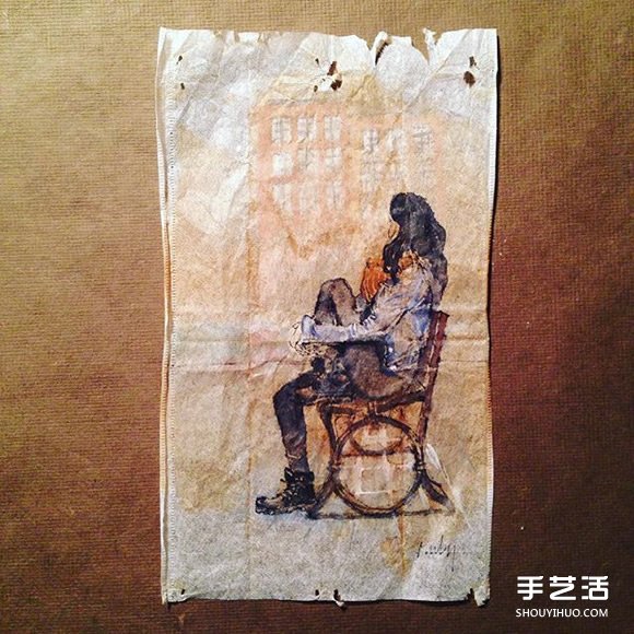 變廢為寶:藝術家用喝過的茶包當畫布寫日記 - www.iyw0659.cn