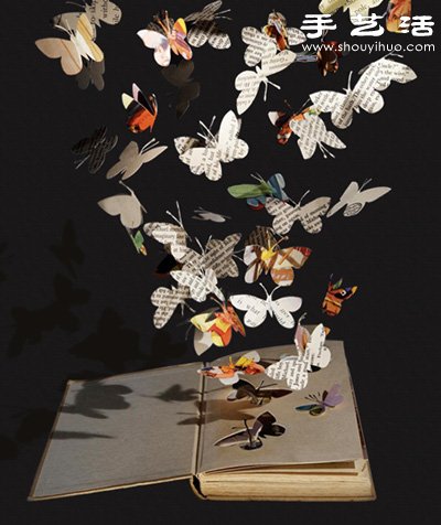 精致細膩的書本紙雕作品欣賞 - www.iyw0659.cn